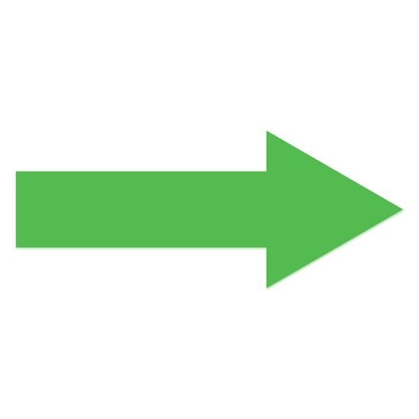 Ergomat 18inx6in Stem 3in Mean Lean Arrows Green, 12PK DSML-ARR-18-G-KIT - main